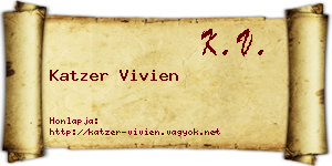 Katzer Vivien névjegykártya